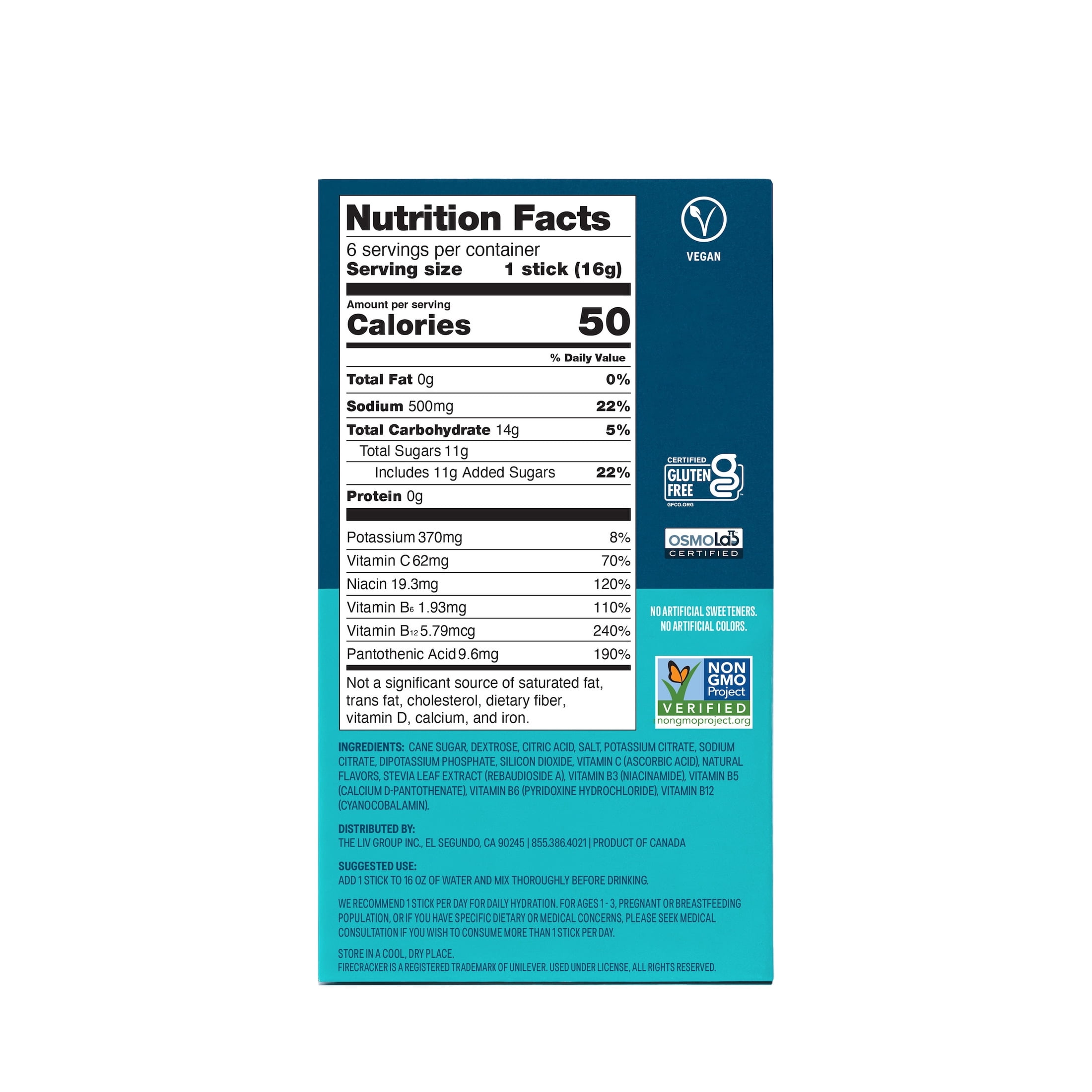 Liquid I.V.® Popsicle Firecracker Hydration Multiplier® Powdered Electrolyte Drink Mix, 6 Count Packets