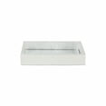 thumbnail image 3 of 10" Silver Rectangular Wood Handmade Tray, 3 of 3