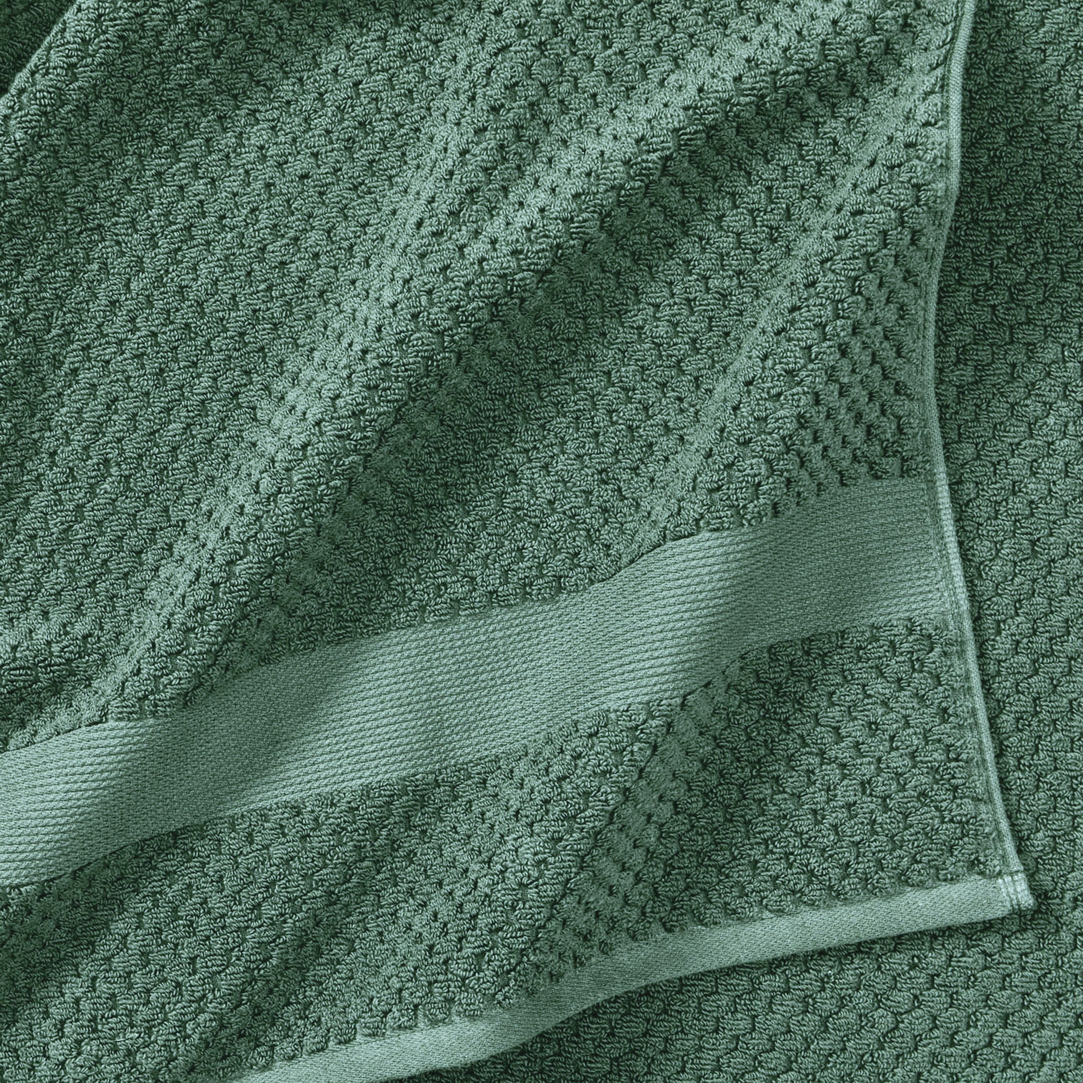 Better Homes & Gardens Signature Soft Cotton Popcorn Textured 6pk Washcloth Bundle, Green