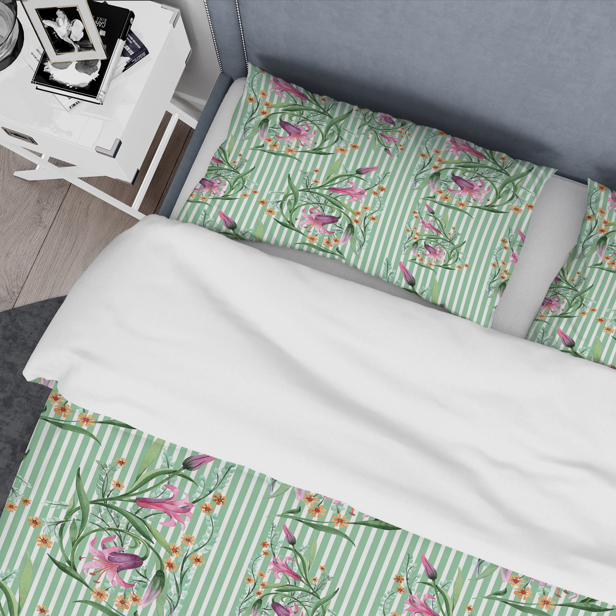 Designart 'Floral Botanical Retro IX' Mid-Century Modern Duvet Cover Set