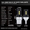 thumbnail image 4 of Kenally Bombilla de aluminio para coche, 2 piezas, 21SMD, repuesto Universal desmontable, resistente al calor, lámpara de señal de giro de advertencia Bombillas para automóviles Base 1157 Kenally VI017609-01B, 4 of 6