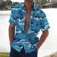 thumbnail image 5 of Camisa retro para hombre 2024, camisas de manga corta con estampado de árbol de coco, ropa informal de playa para hombre, camisas hawaianas holgadas de gran tamaño para hombre, 5 of 5