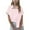Pink, variant on Lopecy-Sta Girls Turn Down Collar Short Sleeve Tops Summer Casual Button Down Shirts Kids Tops Ages 3-14