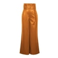 thumbnail image 6 of DHFJKG High Waist Wide Leg Pants For Women Fashion Trousers Metallic Glossy Night Out Comfortable Belted Versatile Trousers, 6 of 7
