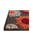 thumbnail image 4 of Unique Loom Outdoor Modern Collection Area Rug - Chicago (2' x 6' 1" Runner Brown/Orange), 4 of 7
