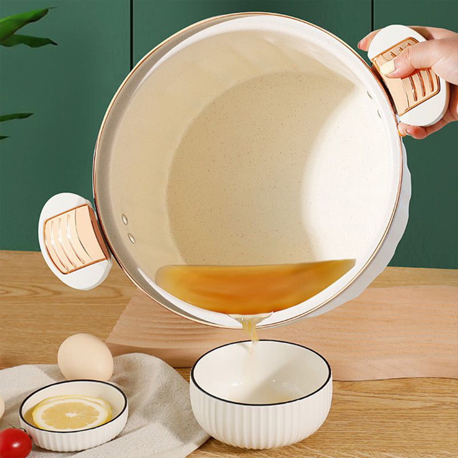 Vikakiooze Micro Pressure Pot,Multifunctional Non-Stick Micro Pressure Pot,Soup Pot,Induction Cooking,General Purpose,Easy To Clean Micro Pressure Cooker For Kitchen