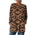 thumbnail image 2 of HOMBOM Womens Shirts Blouse Abstract Print Lightweight Spring Crew Neck Tops for Ladies Long Sleeve, 2 of 7
