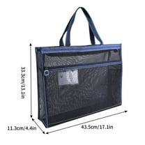 CASAFUN Art Portfolio Bag A3 The Mesh Zipper Case, Poster Storage Bag with Handle and Zipper Organizer Transparent Bag for Posters Board, Painting Book, Bulletin Boards, Watercolor Sketchbook