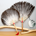 thumbnail image 3 of Abanico de plumas, abanico de plumas de ganso portátil de verano, estilo antiguo, abanico de plumas para bebé, color blanco, 3 of 5