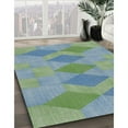 thumbnail image 2 of Ahgly Company Indoor Rectangle Patterned Cyan Opaque Blue Novelty Area Rugs, 7' x 9', 2 of 6