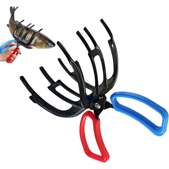 3 Claw Fish Gripper, 2024 Upgraded Metal Fishing Pliers Gripper, Multifuctional Fish Grippers for Fishing, Fish Grabber Tool for Most Freshwater Fish and Crab