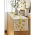 thumbnail image 5 of Table Runner 72 Inches Long for Kitchen Dining, Yellow Flowers Dresser Scarf Farmhouse, Dining Table Decorations for Wedding/Parties, Farmhouse Botanical Watercolor Floral 18 x 72 In, 5 of 8