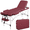Burgundy, variant on Alden Design 3 Section Portable and Adjustable Aluminum Massage Table, 84" x 31.5", Black