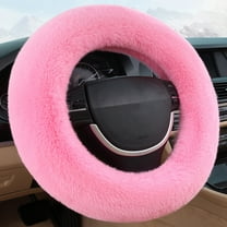 JingChun Universal Fluffy Steering Wheel Cover Fashion Cute Shape Winter Car Warm Covers for Women Girls Fit 14"-15" Christmas gifts