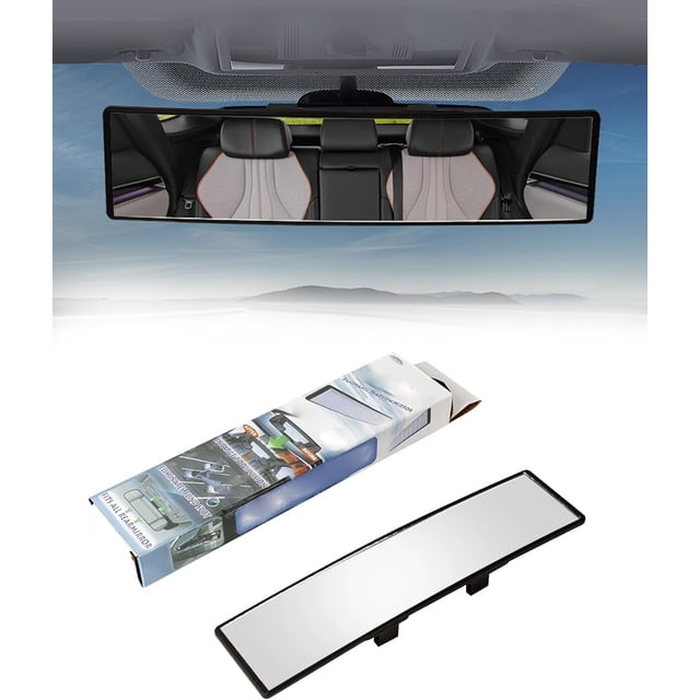 Snapview – Official Snapview Panoramic Clip-On Rearview Mirror, Reinforced Abs Frame & Thickened Mirror, Expand Your View and Reduce Blind Spots, Snap-On Clip System, Fits All Cars