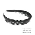 thumbnail image 4 of 10 diademas con peine para dientes, diademas antideslizantes y rígidas, accesorios para el cabello para niñas, mujeres y mujeres (negro), 4 of 5