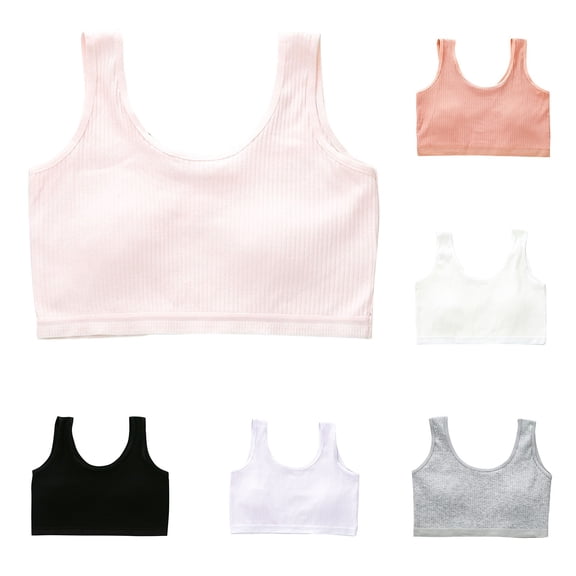HAOTAGS Girls Seamless Training Bra (13-17) Cami Sport Bra Stretch Performance Seamless Bra Pink Size 14 Years