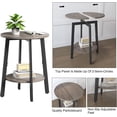 thumbnail image 5 of Side Table Set of 2, Small Round End Table with Storage Shelf for Small Space, 2-Tier Bedside Table Sofa Couch Table, Nighstands Set of 2 Accent Table for Living Room, Bedroom, Grey, 5 of 5