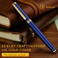 thumbnail image 5 of BEILUNER Luxury Rollerball Pen,24K Gold Trim,Noble and Elegant Designs, Best Roller Ball Pen Gift Set for Men & Women, Professional, Executive Office, Nice Pens, 5 of 9