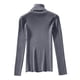 thumbnail image 2 of Otoño Invierno 2020, suéteres de punto de cuello alto para mujer, suéter ajustado de manga larga Gris Yuyangstore Suéter de punto de mujer, 2 of 8