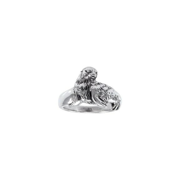 Sea Lion 925 Sterling Silver Ring Beach Ocean Sea Life Nature Wildlife Jewelry