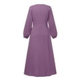 thumbnail image 3 of Hauaitttt Womens Abaya Long Sleeve Dress Prayer Clothes Casual Kaftan Dresses for Women Tall Hijab for Women Color Hijab Scarf Chiffon Dress for Men Burka Hood in Ear Hijab Scarfs for Women Face, 3 of 5