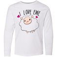 thumbnail image 3 of Inktastic I Love Ewe- cute sheep Long Sleeve Youth T-Shirt, 3 of 5