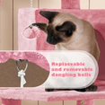 thumbnail image 6 of HYJY Cat Tree, 70.5in Cat Tower for Indoor Cats, Multi Level Cat Condo Activity Center Play House with Hammock, 2 Plush Perches, Dangling Ball, Pink, 6 of 18