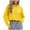 Yellow, variant on Scyoekwg Fall Sweatshirts for Women Fall Long Sleeve Casual Comfy Loose Lightweight Pullover Round NeckFashion Hooded Solid Color Hoodies Sweatshirt Long Sleeve White XXL