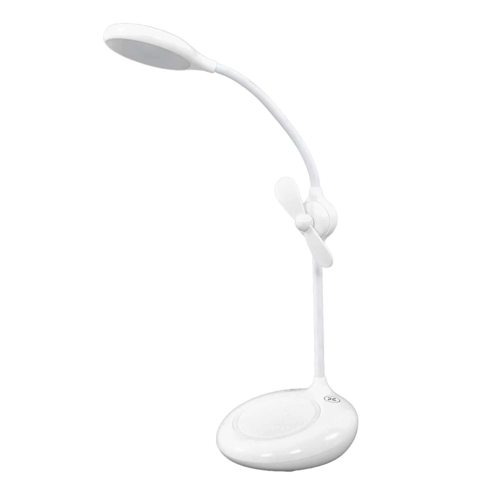 USB Desk Lamp, LED Desk Light Soft Light 360° Gooseneck Inbuilt Fan Design For Dorm For Office