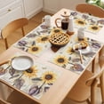 thumbnail image 5 of Sunflower Placemats Set of 6 Yellow Summer Botanical Floral Farmhouse Place Mats Indoor Wipeable Table Mats Washable Cloth Dining Table Placemats for Kitchen Holiday Party Home Decor 13x19 Inch, 5 of 9