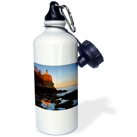 3dRose Split Rock Lighthouse, Two Harbors, Minnesota - US24 CHA0071 - Chuck Haney, Sports Water Bottle, 21oz