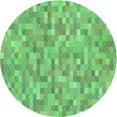 thumbnail image 1 of Ahgly Company Indoor Round Patterned Green Pepper Green Area Rugs, 4' Round, 1 of 1