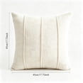 thumbnail image 4 of Decorative Square Throw Pillow Covers 18x18 Inch, Super Soft Chenille Pillows Farmhouse Fall Pillowcase for Living Room Bedroom Sofa Couch Cushion Cover White 45x45cm, 4 of 8