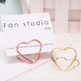 thumbnail image 3 of OUSITAID 10Pcs Memo Holder Rust-proof Strong Grip Metal Double Layer Heart Shape Card Stand office Supplies, 3 of 10