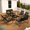 Black, variant on 8-Piece Outdoor Conversation Set, Textilene Patio Furniture with Rocking Chairs, Loveseat and Tempered Glass Coffee Table, Perfect for Garden Backyard Balcony Poolside, Black