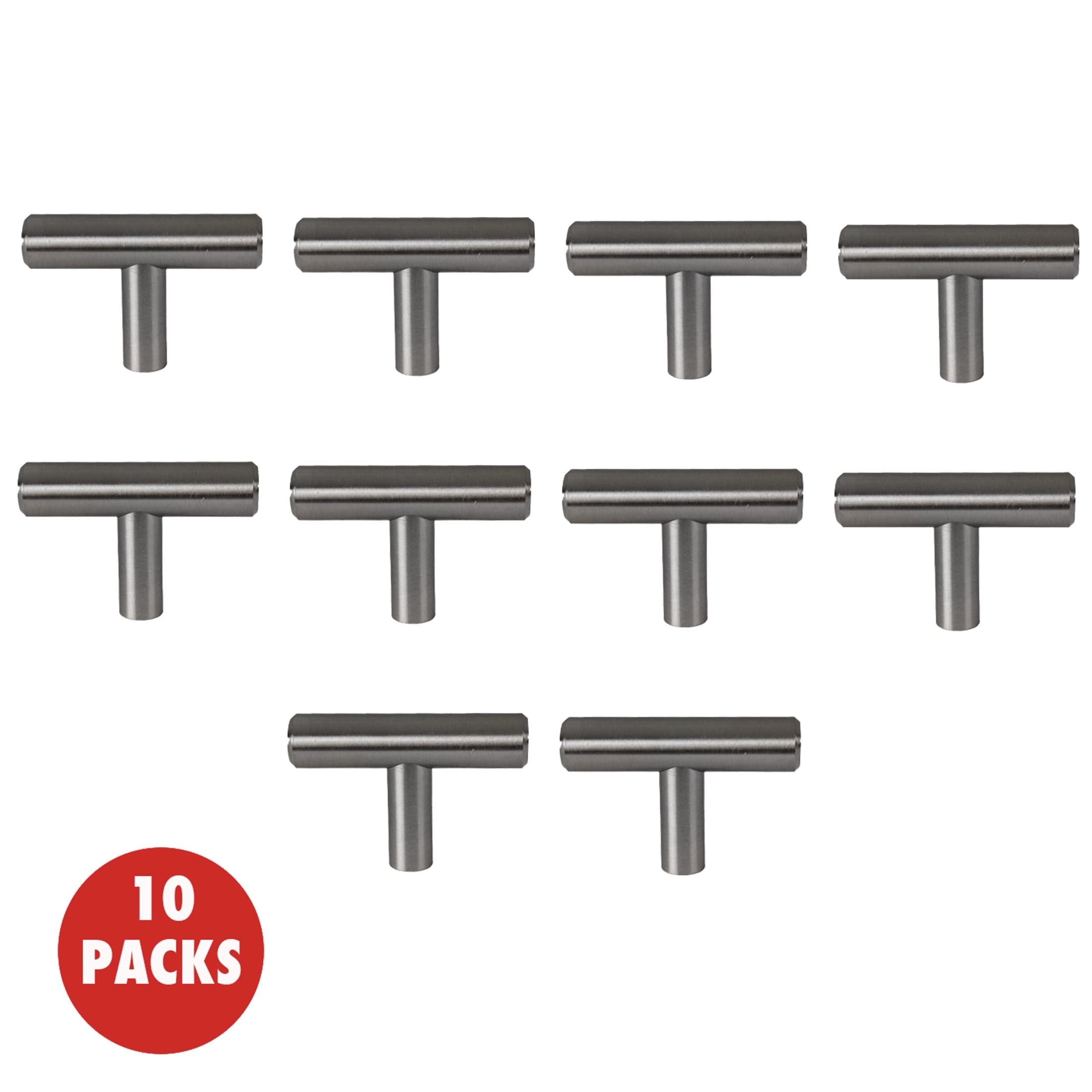 Würth Satin Nickel T-Bar Knob, 20 pack