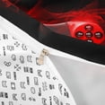 thumbnail image 5 of meiyoeat Neon Green Smoke Gaming Twin Bedding for Boys Teens, Video Game Gamer Duvet Cover Set, Black Red, Gamepad Reversible 2-Piece, 1 Duvet Cover and 1 Pillowcase, 5 of 7