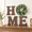 Brown+Eucalyptus-9.8L" x 9.8W", variant on Wood Home Sign With Eucalyptwreath For O Decor Wall