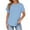 *Blue, variant on VBVC Women's Short Sleeve Crewneck Tops,Womens Oversized Casual T Shirts,Solid Color All Gender Blouse,*Blue,Size L