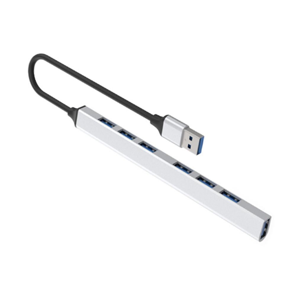 Drrntien USB Usb Hub 7 in 1 Aluminum Docking Station with 7 USB Ports for Computer Tablets Phones