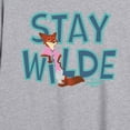thumbnail image 3 of Zootopia 2 - Nick The Fox Stay Wilde -Womens Oversized Graphic T-Shirt, 3 of 5