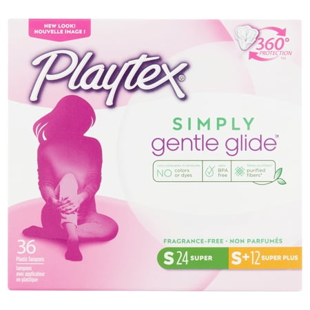 Playtex Simply Gentle Glide Multipack Tampons, Unscented, 36 Ct
