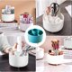 thumbnail image 5 of Organizador De Maquillaje Giratorio 360 Portaescobillas De Maquillaje con 5 Compartimentos para Cosméticos Perfumes Joyas para Tocador Dormitorio Baño,Azul, 5 of 5