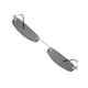 thumbnail image 3 of Negro con lente gris Gafas de sol de moda Gafas de fiesta de forma cuadrada pequeña Gafas de protección UV Accesorios delicados para dama Hombre, 3 of 6
