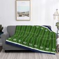 thumbnail image 2 of Rateoe American Football Field Pattern Flannel Throw Blanket, Ultra-soft Blanket for Bed, Couch, Car, Hypoallergenic Anti-pilling blanket-60"x50"(Horizontal), 2 of 6