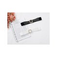 thumbnail image 6 of Women's Wide Elastic Waist Belts, Fashion Pearl Metal Fastener Thick Trimmed Stretchy Waistband for Dresses Black One Size, 6 of 6
