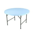 thumbnail image 4 of Round Fitted Tablecloth 47.24 Inch Stretch Polyester Table Cover Washable Elastic Table Topper for Indoor Outdoor Dining Picnic Patio Party Decor, 4 of 6