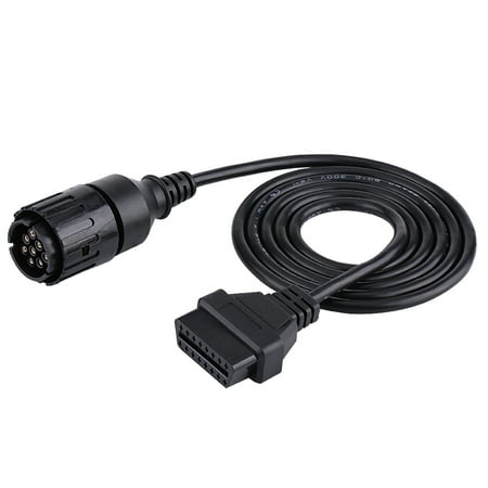 Ashata 10 Pin to 16 Pin OBD2 Adapter Connector Diagnostic Cable for BMW ICOM-D Motorcycle Motorbike, OBD2 Diagnostic Cable,Adapter