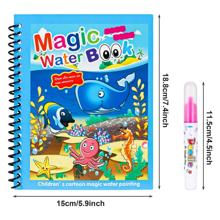 Magical Paint with Water Coloring Book Montessori Reusable Color with Water  Activity Pad with A Pen Sensory Early Education Toys